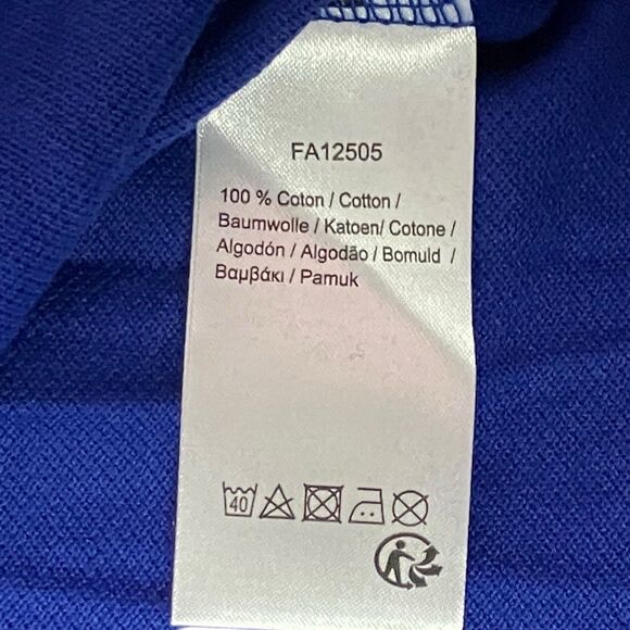 Lacoste Polo Shirt Mens Large Blue Cotton Short Sleeve Logo DIY Repair Flawed - Picture 9 of 11